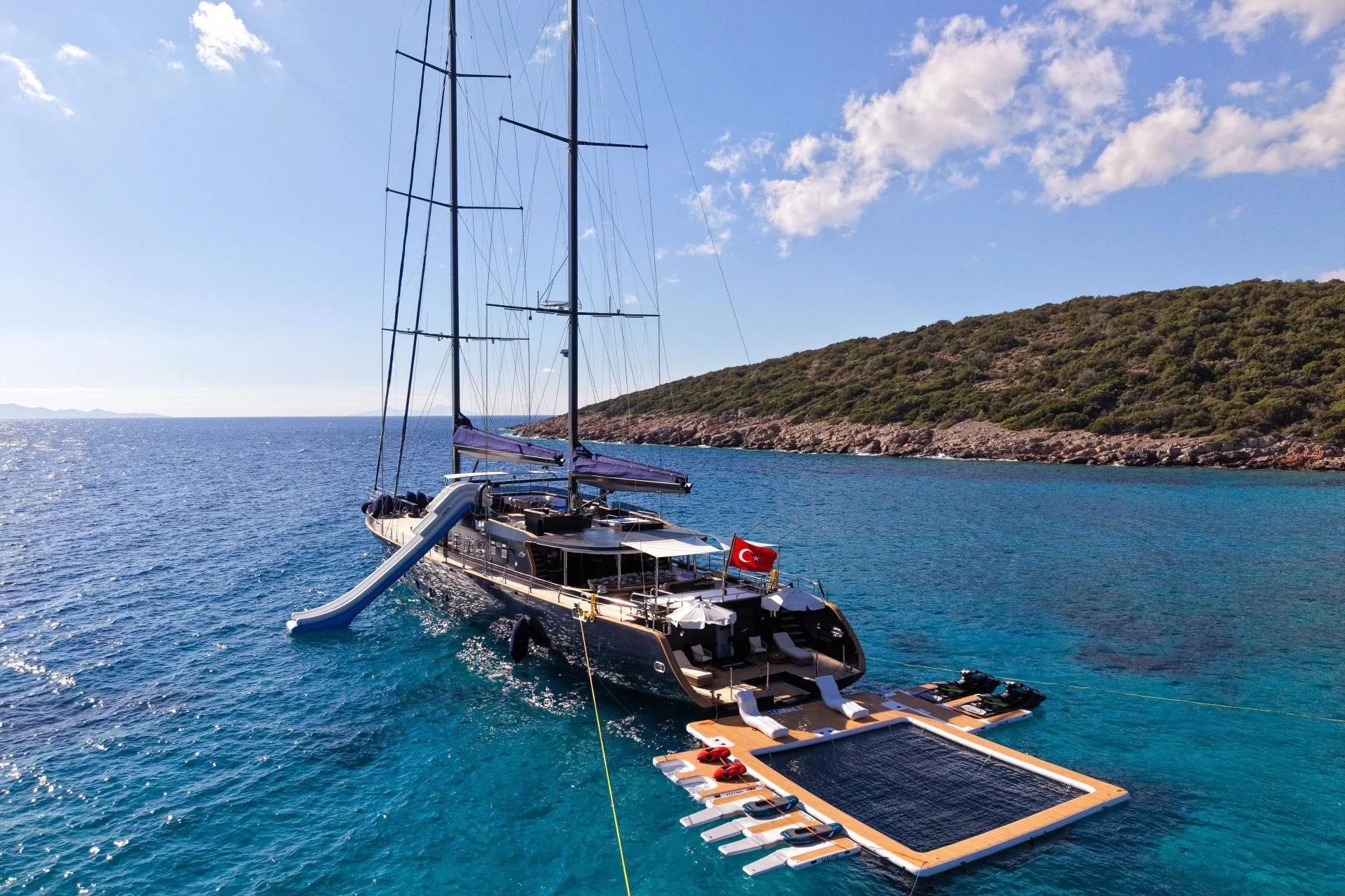 Luxury sailing yacht